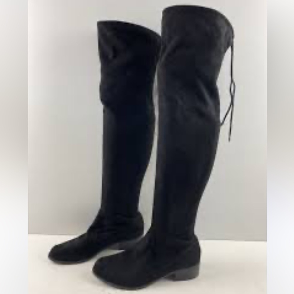 Charles By Charles David Gravity Gammon Suede Black Over-the-Knee Boots Size 9